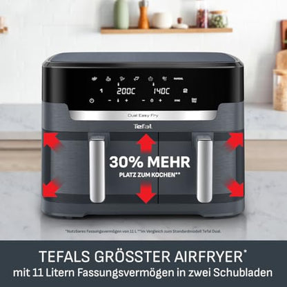 Tefal Easy Fry Dual EY942BE0 Heißluftfritteuse 11 L, 2 Kammern
