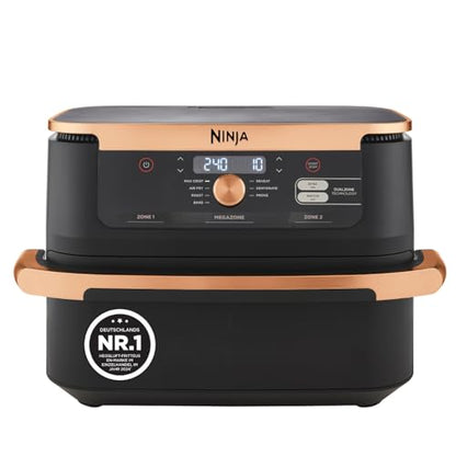 Ninja Foodi FlexDrawer AF500EUCP Heißluftfritteuse 10,4 L, Kupfer